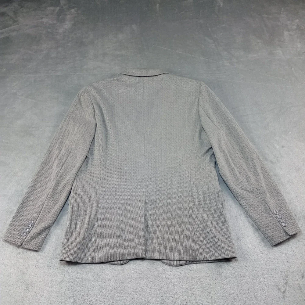 PJ Paul Jones Herringbone Blazer Jacket Casual Knit Sport‎ Coat Mens Sz Large